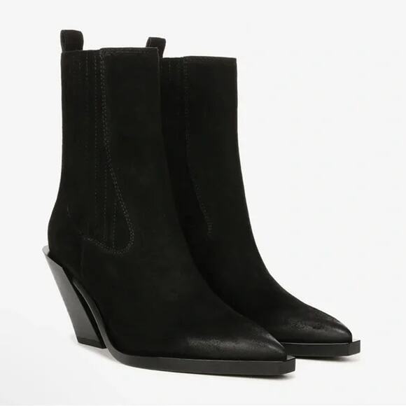 Sam Edelman Black Heeled Boots - Picture 1 of 10